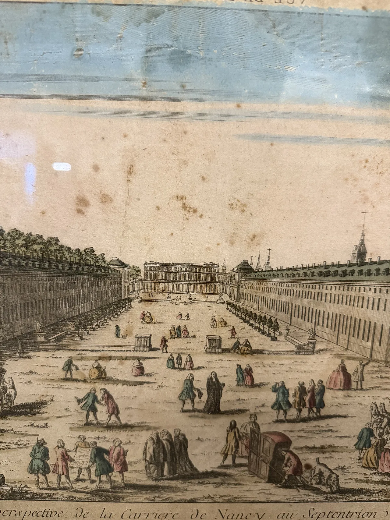 Incisione dipinta Vue de la Carriere de Nency au Septentrio, '800 6