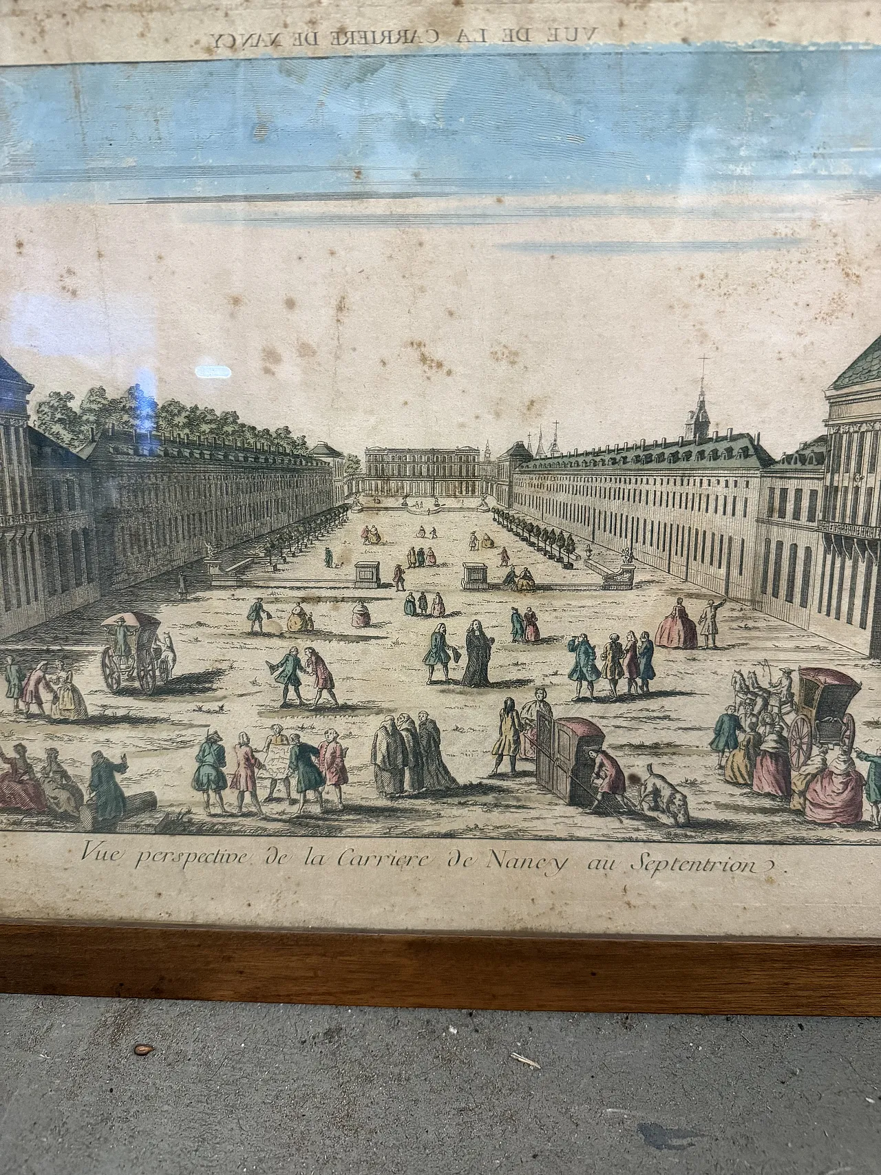 Incisione dipinta Vue de la Carriere de Nency au Septentrio, '800 8