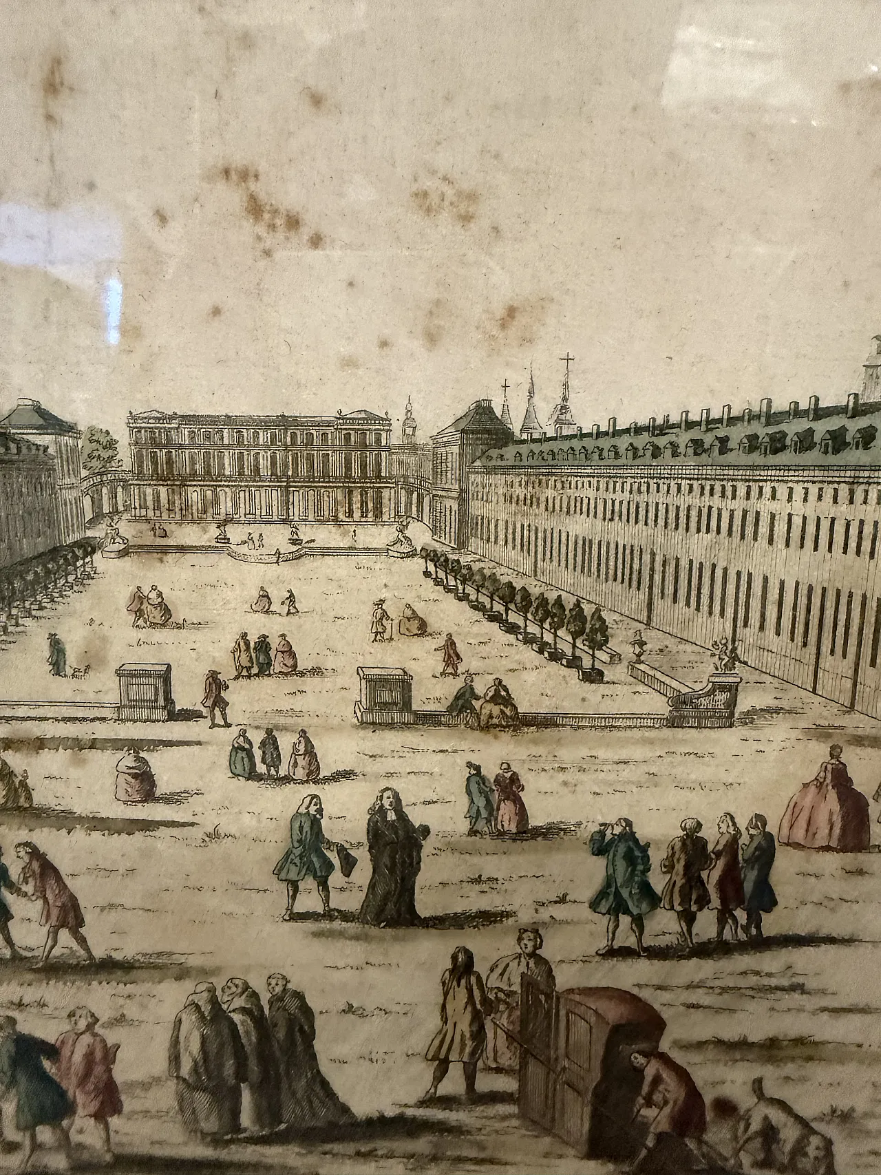 Incisione dipinta Vue de la Carriere de Nency au Septentrio, '800 9