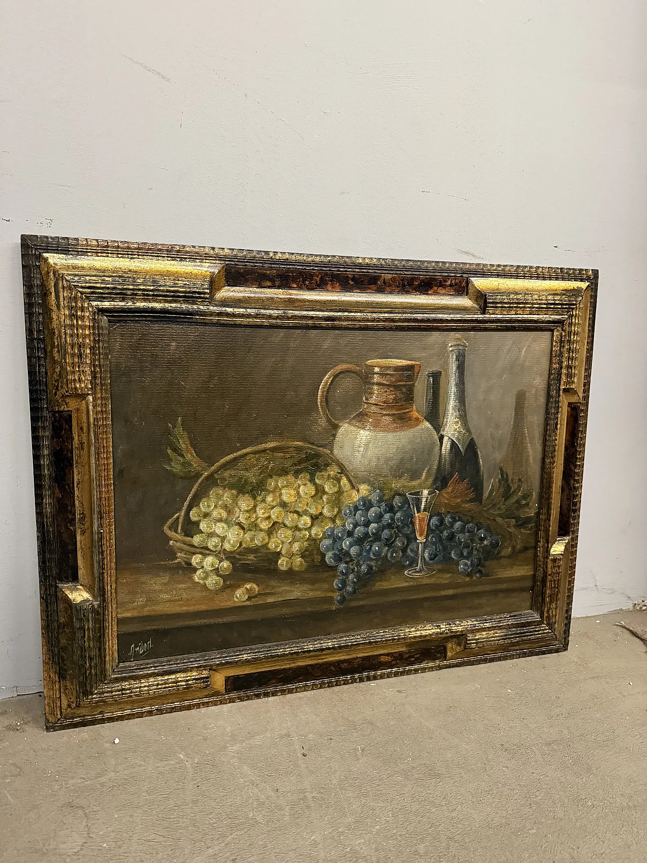 Dipinto olio su cartone di scuola francese 1930 1