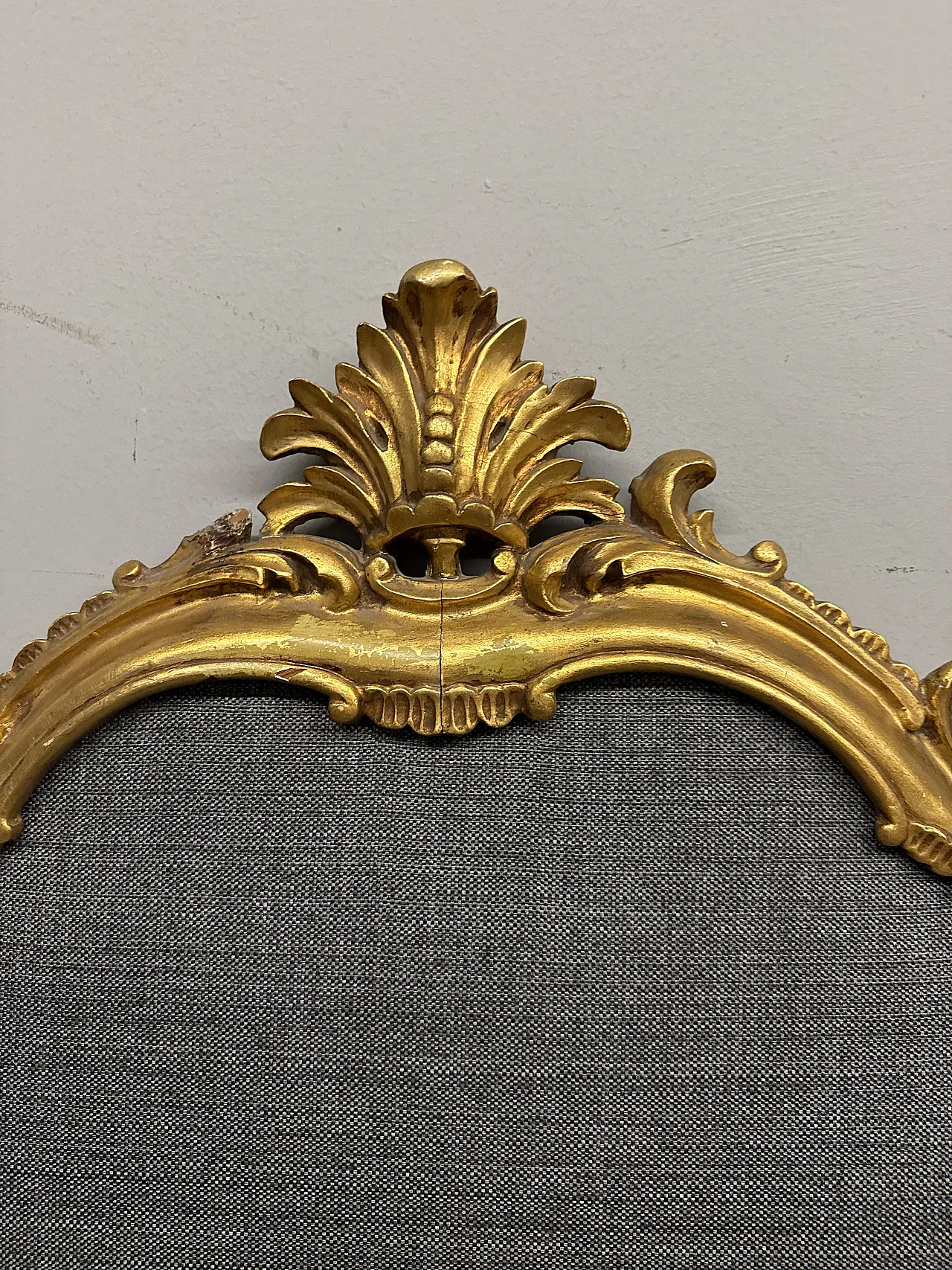 Golden headboard gold leaf carved, first half of 20th century 7