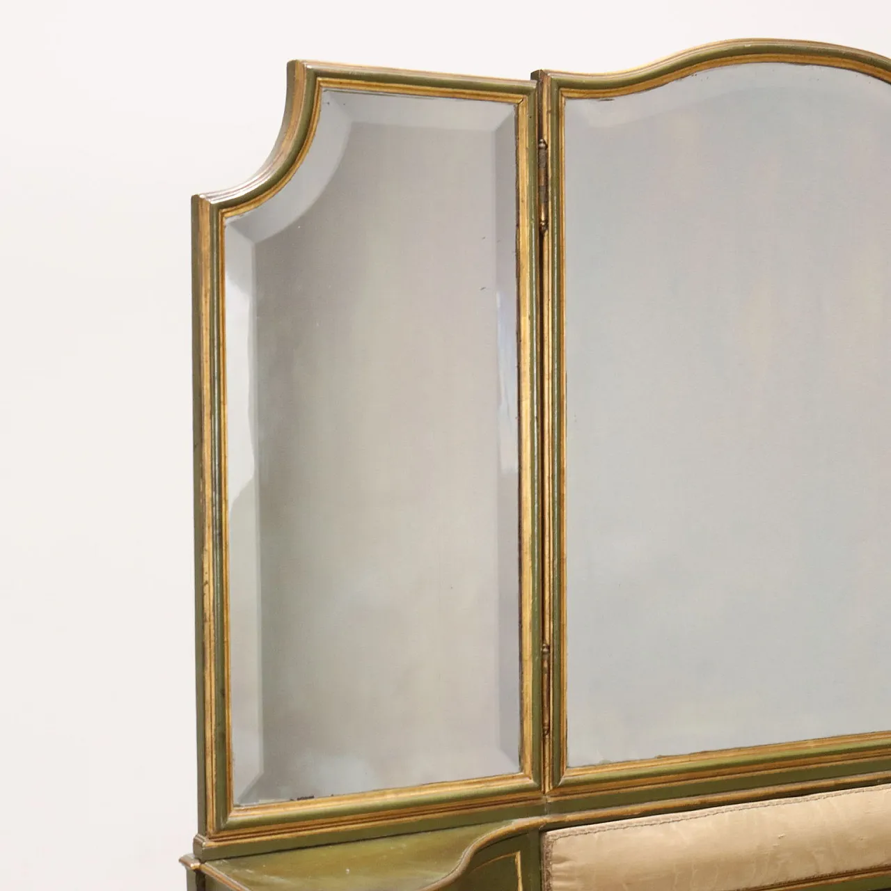 Comò verde in stile Barocchetto veneziano con specchio, '900 4