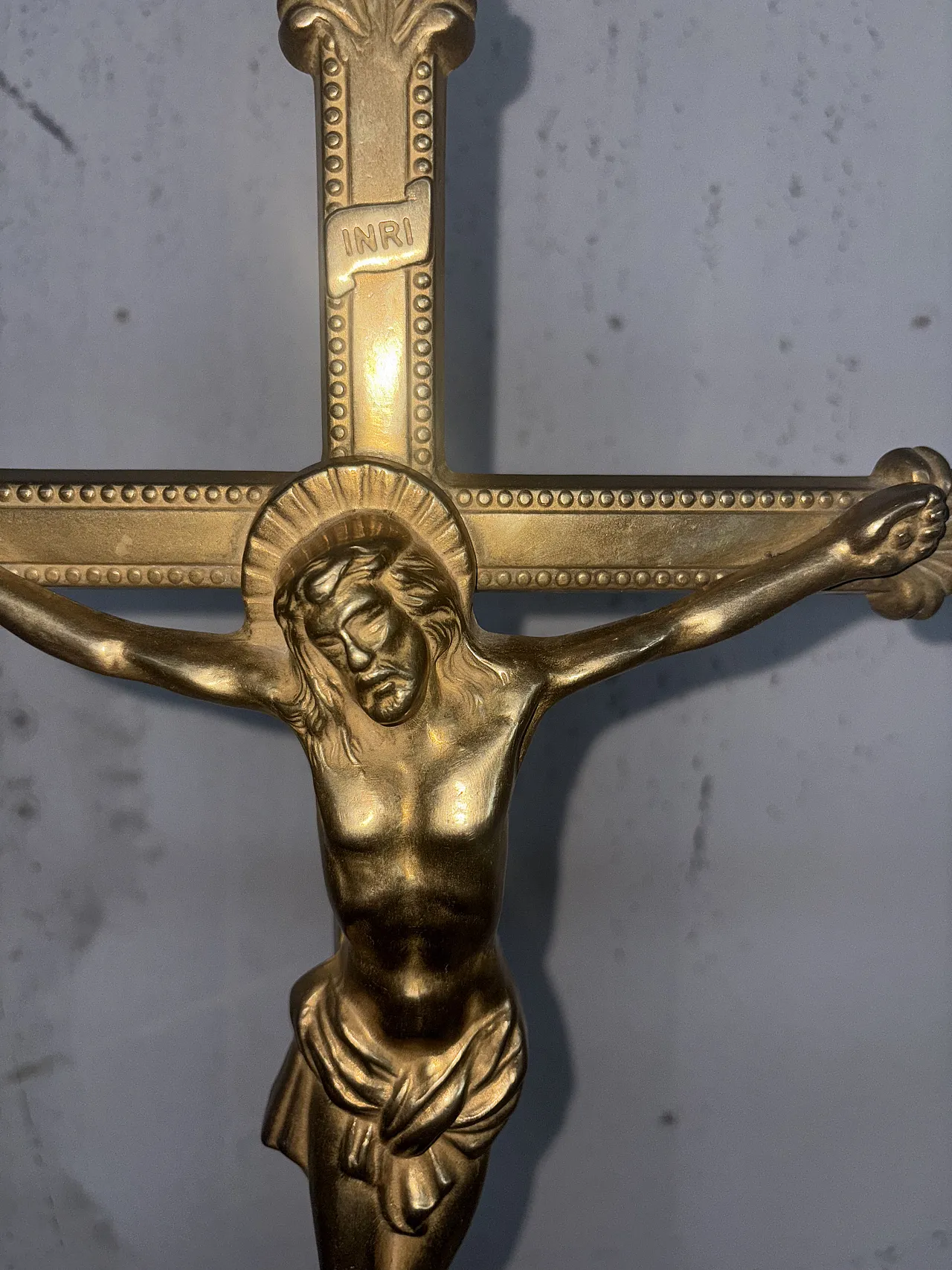 Crocifisso antico in ottone 2