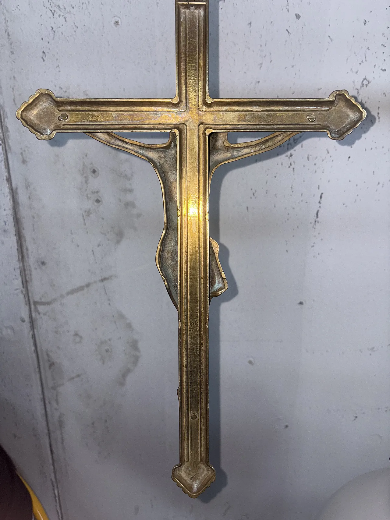 Crocifisso antico in ottone 6