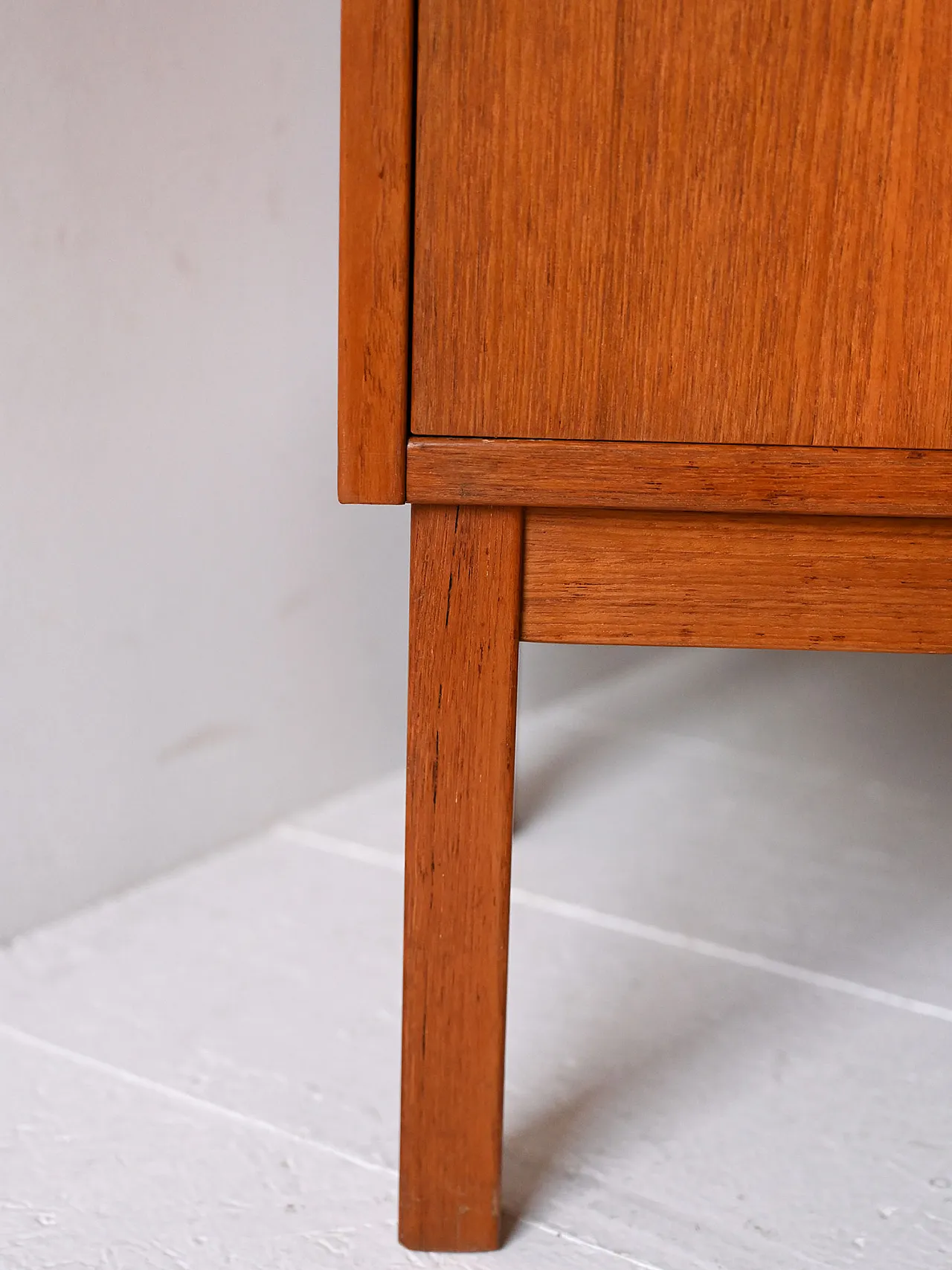 Vintage Scandinavian library with swing doors and visible shelves 7