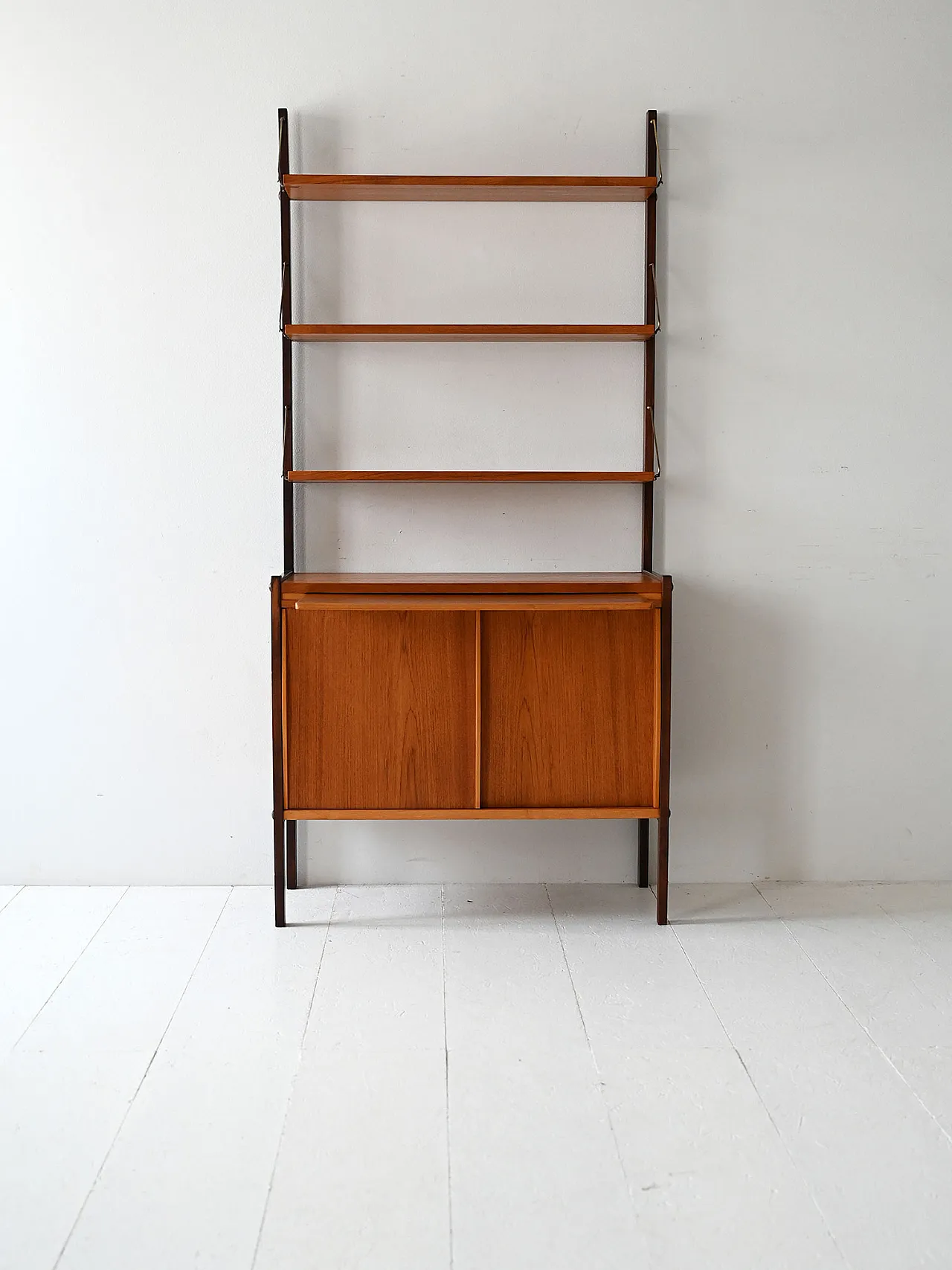 Scandinavian Vintage Library with removable desk and eight tie rods 2