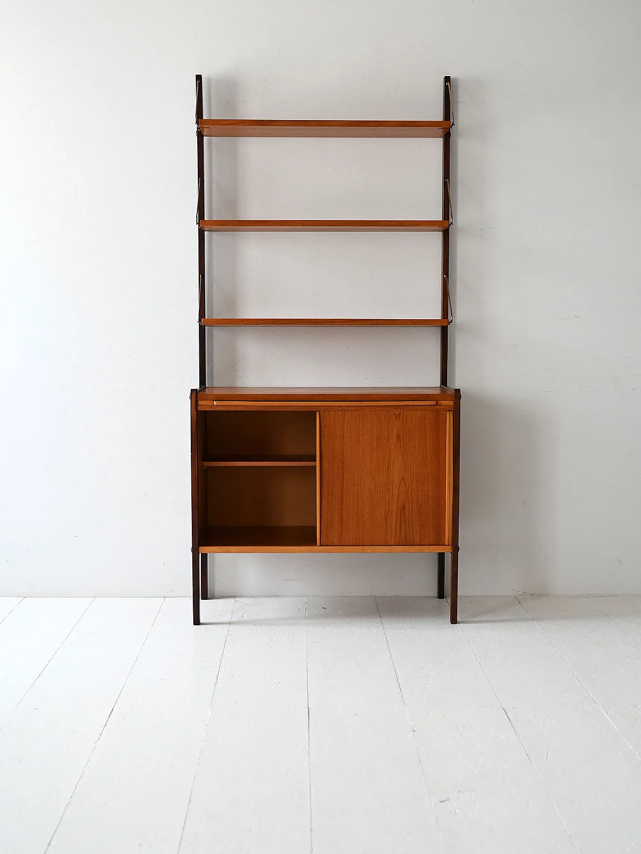 Scandinavian Vintage Library with removable desk and eight tie rods 3