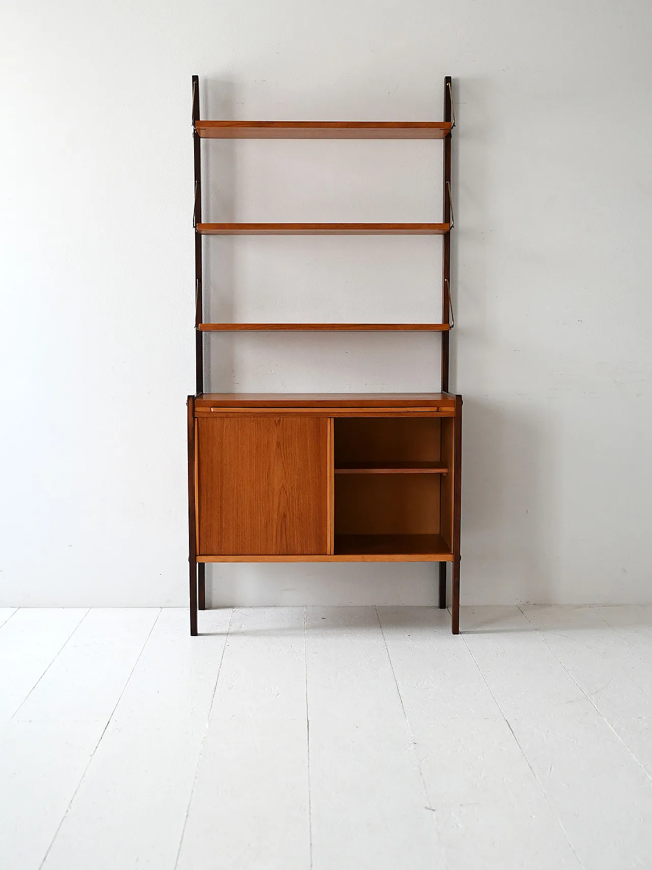 Scandinavian Vintage Library with removable desk and eight tie rods 4