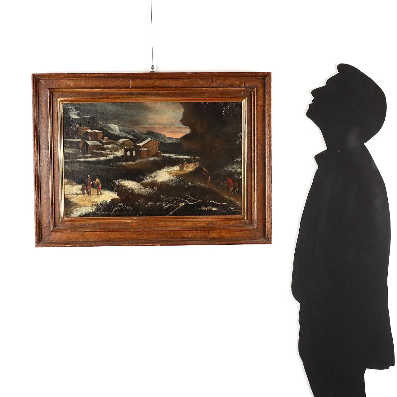 Paesaggio invernale, olio su tela, '700 2