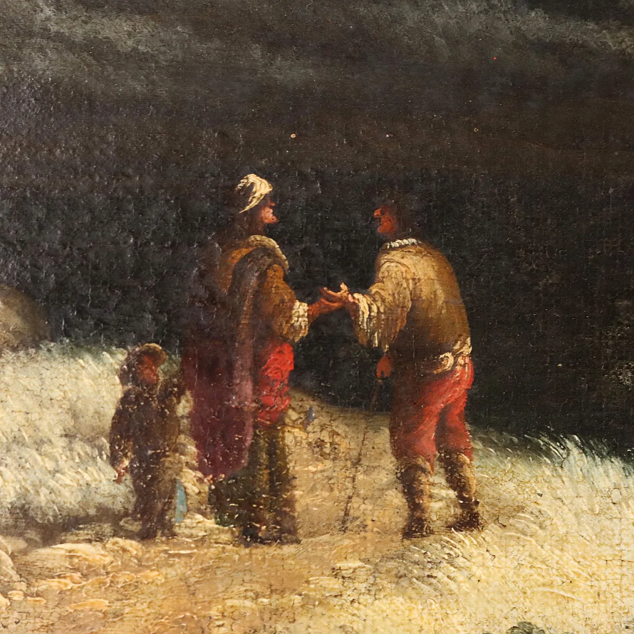 Paesaggio invernale, olio su tela, '700 3