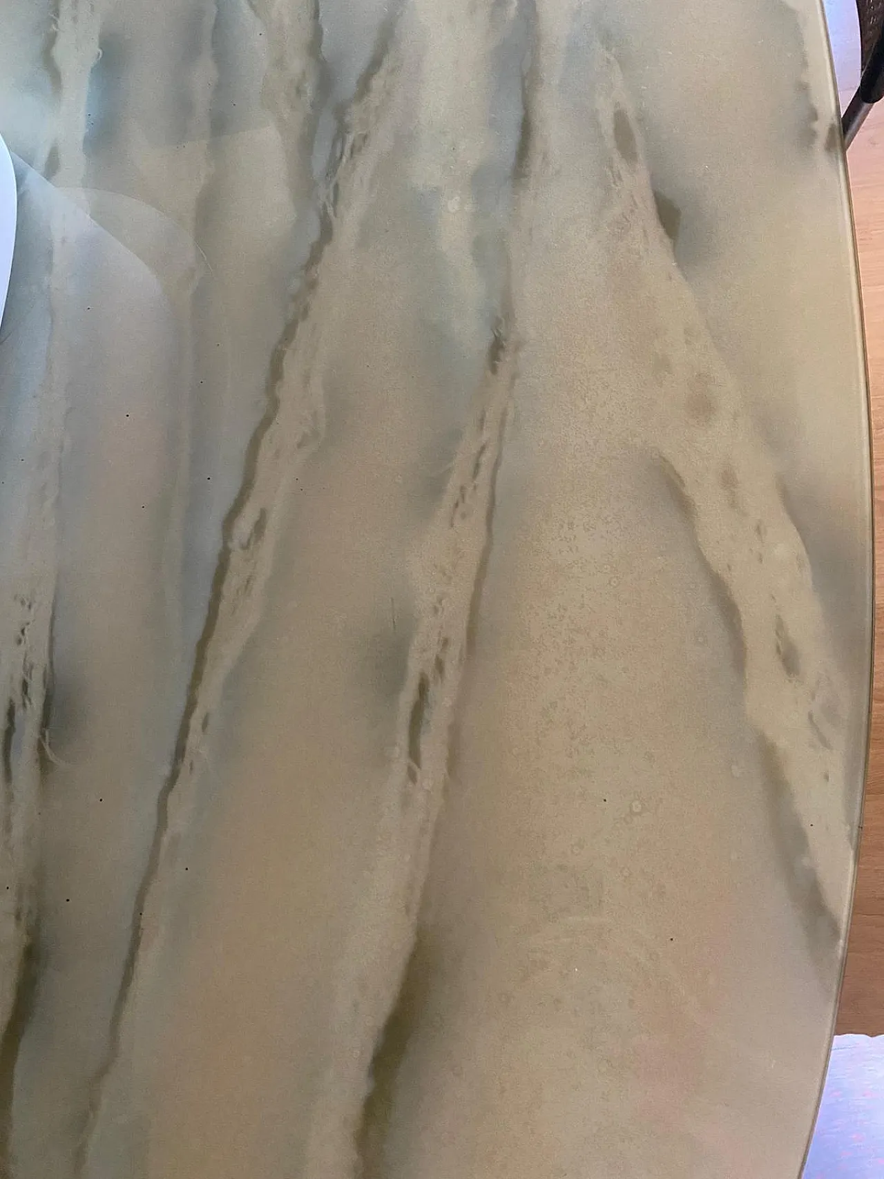 Table with glass top, 70s 5