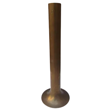 Handmade brass flower vase, 1960s