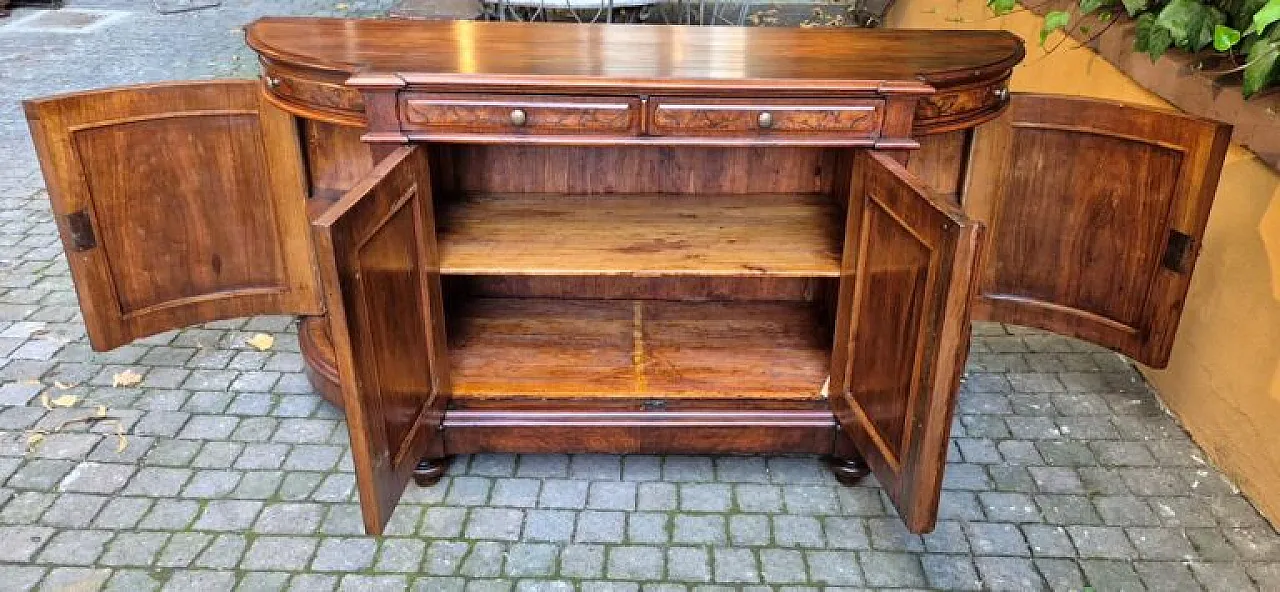 4-door sideboard with wavy walnut notch, 19th century 5