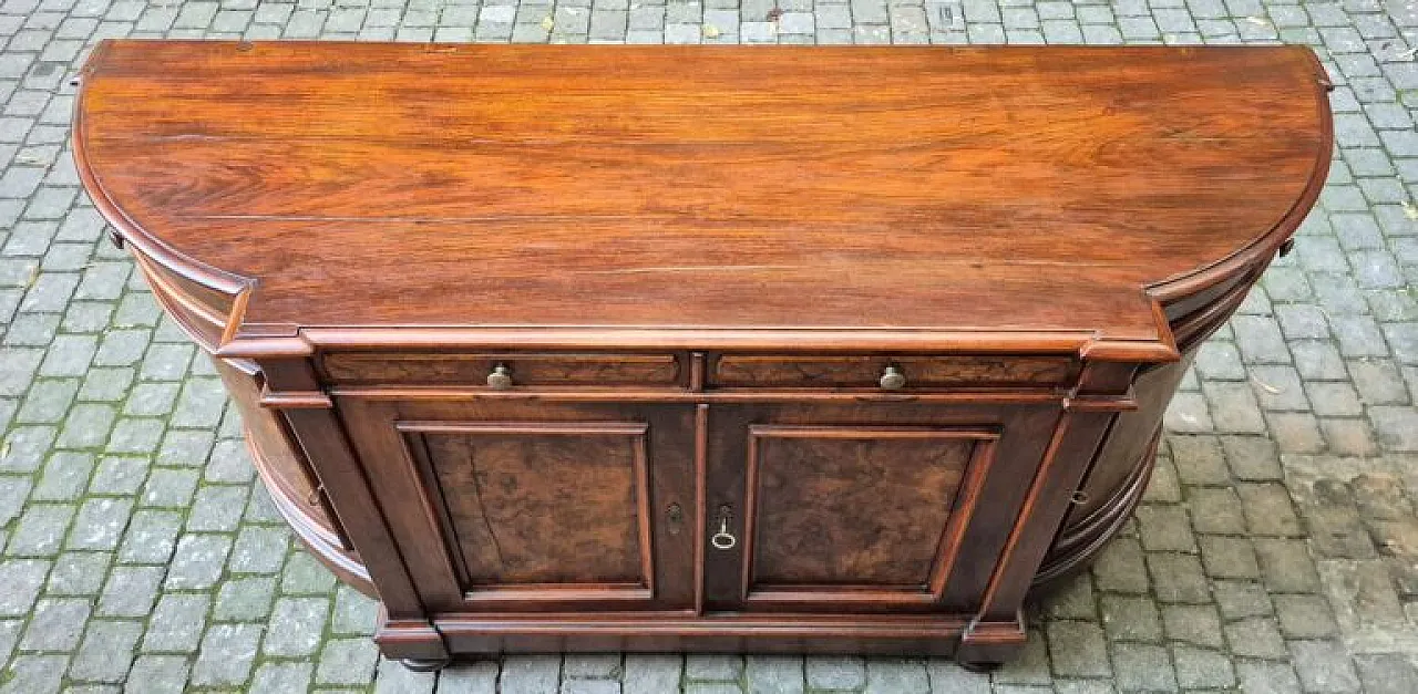 4-door sideboard with wavy walnut notch, 19th century 7