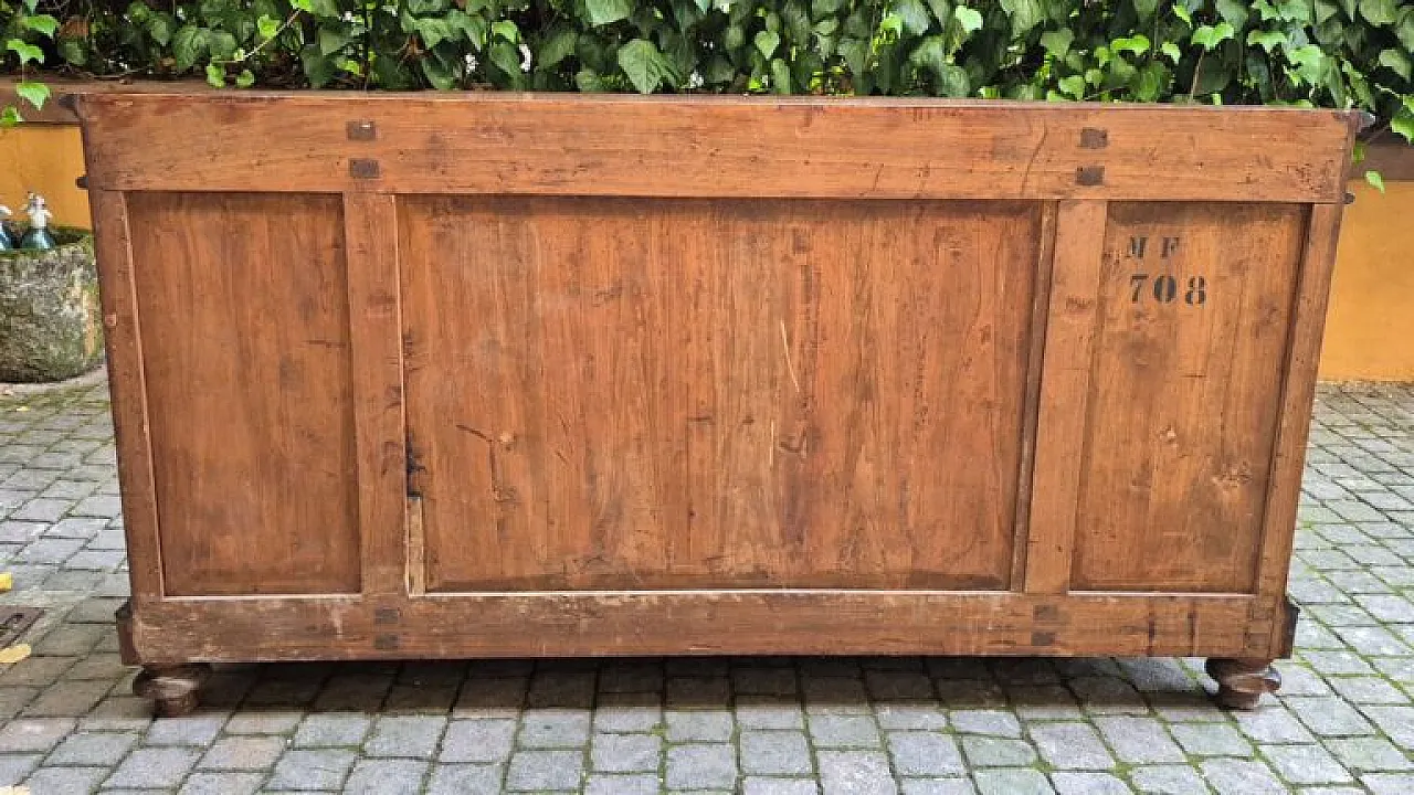 4-door sideboard with wavy walnut notch, 19th century 8