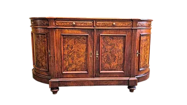 4-door sideboard with wavy walnut notch, 19th century