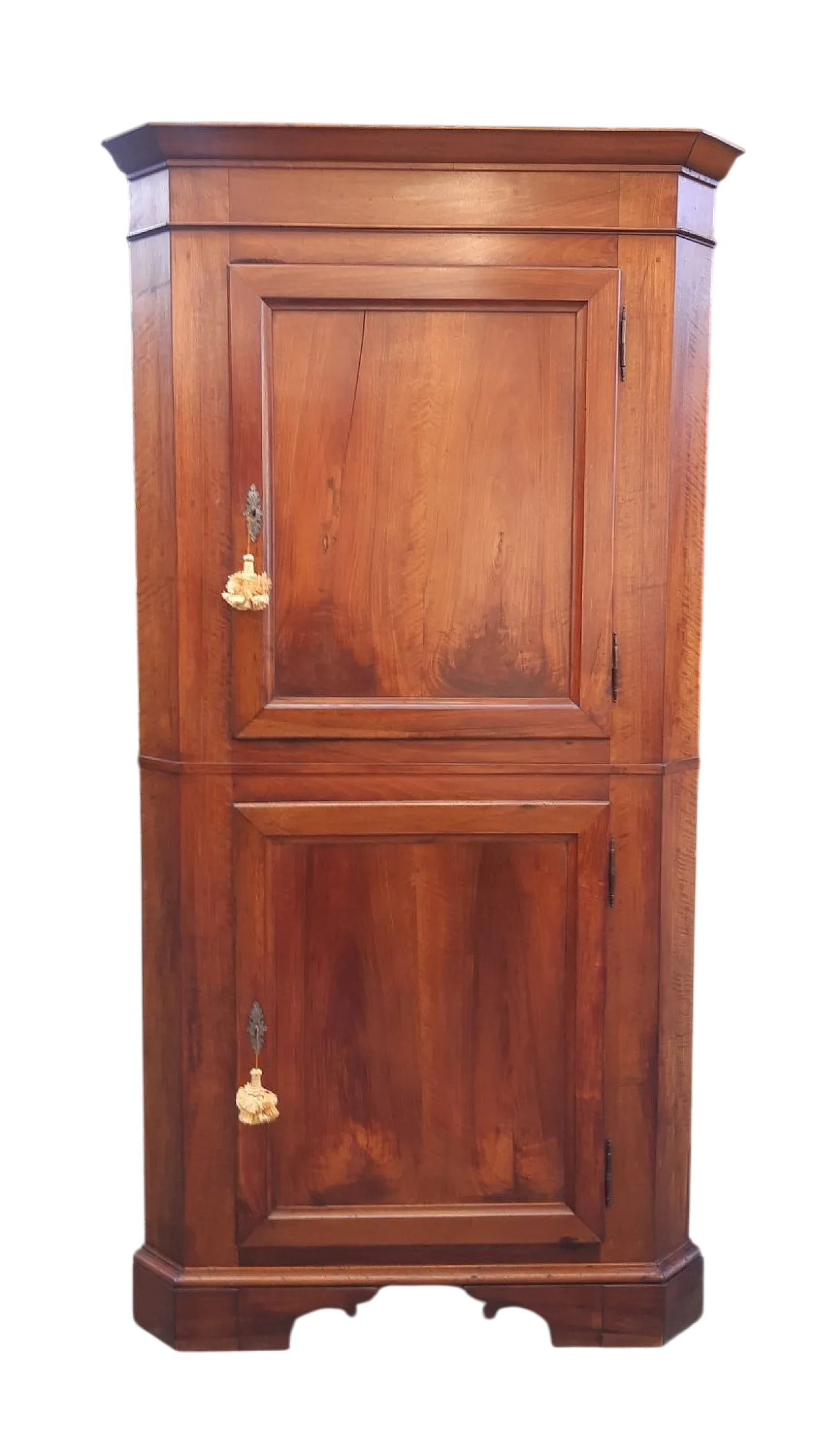 Emilian cantonal corner block in solid walnut, 19th century 6