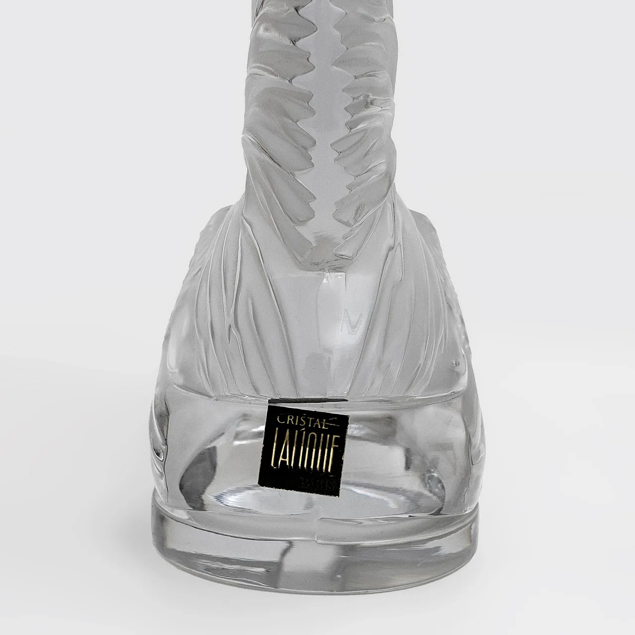 Pair of Ermenonville crystal lamps by Lalique, 1960s 4