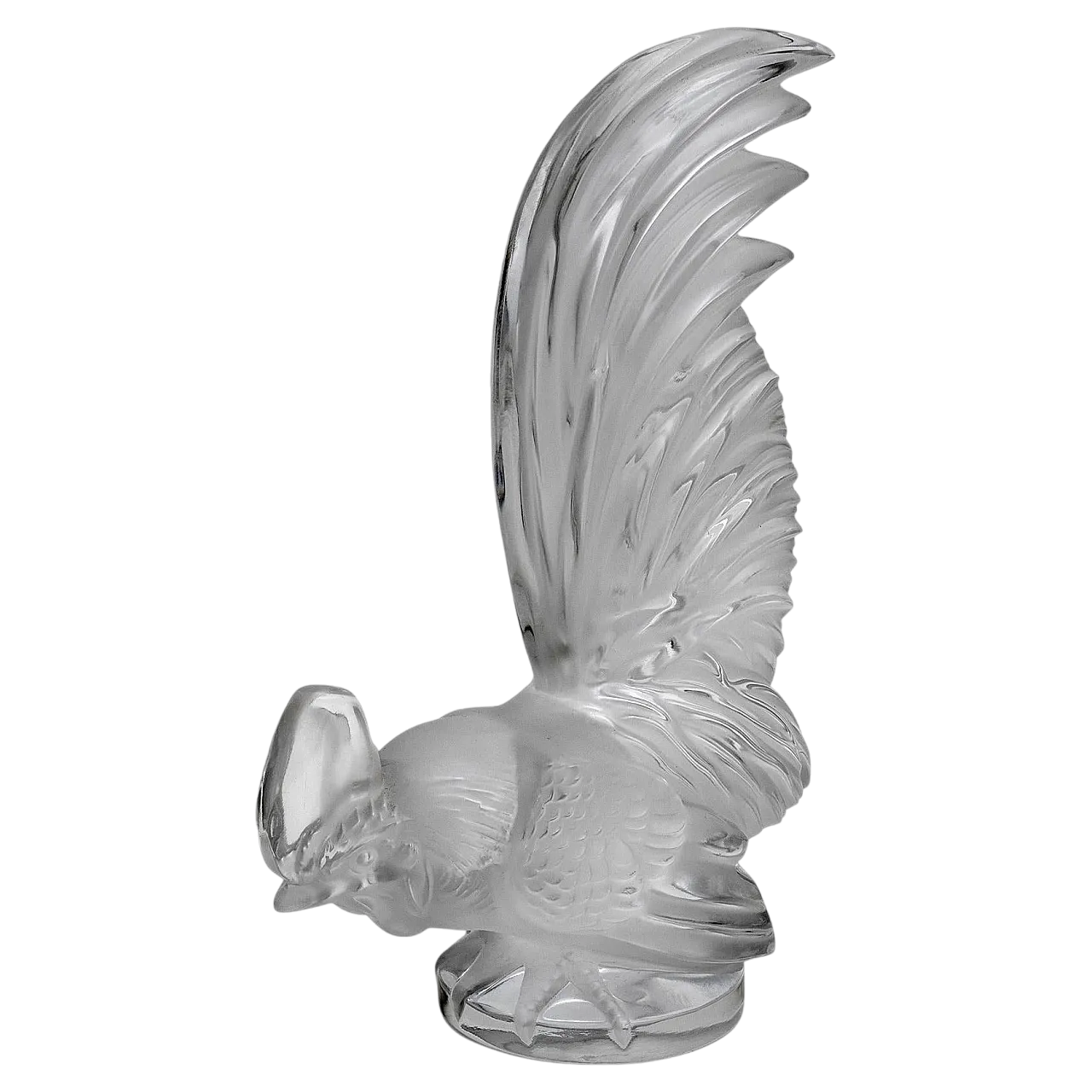 Pair of Ermenonville crystal lamps by Lalique, 1960s 8