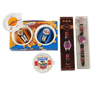 3 orologi Swatch a tema dolce, fine '900