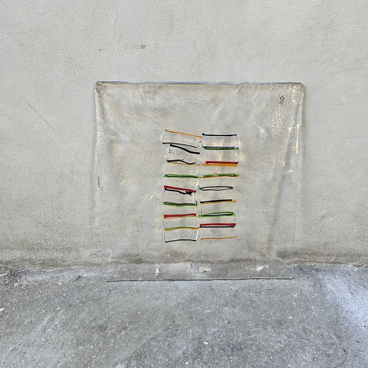 Murano Glass Drawing by Leucos, 90s 1