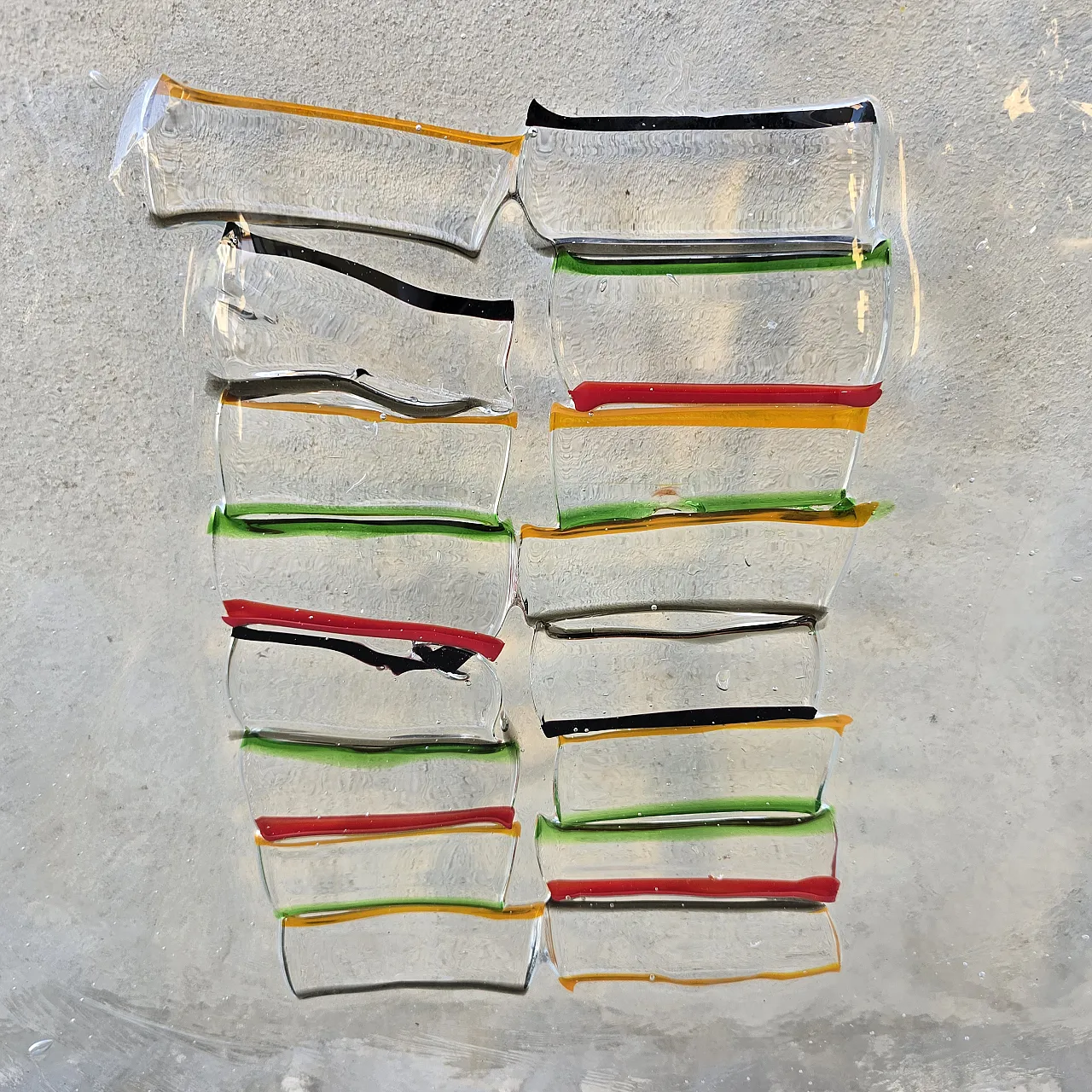 Murano Glass Drawing by Leucos, 90s 2