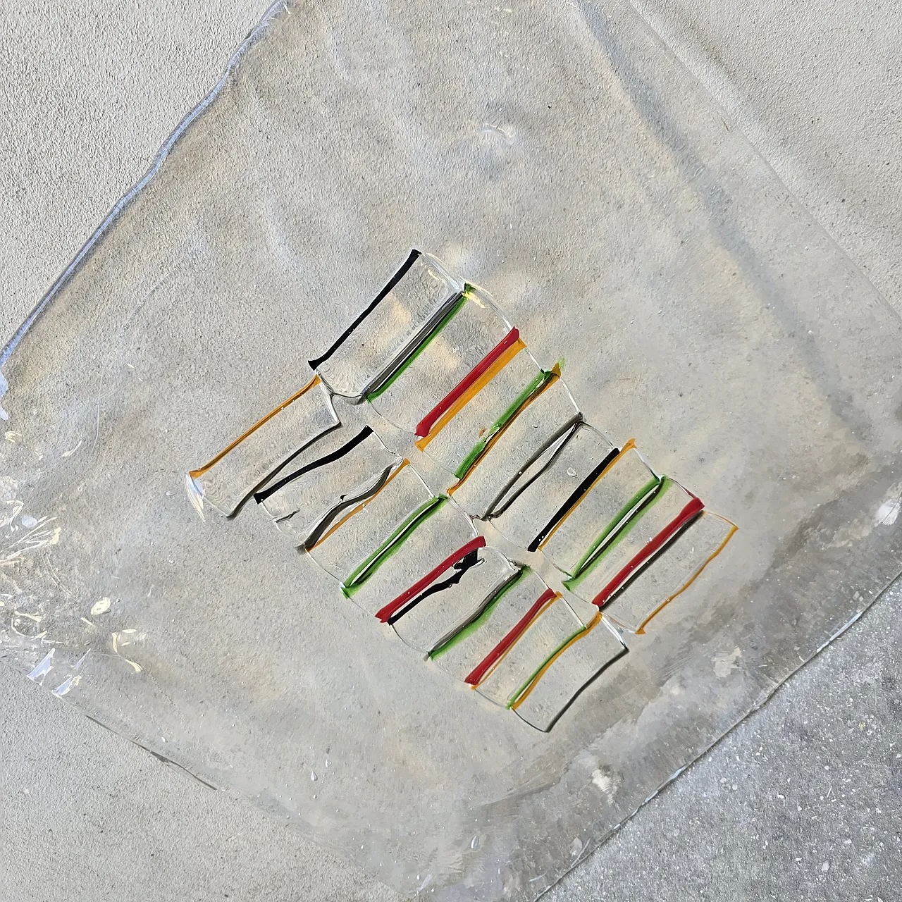 Murano Glass Drawing by Leucos, 90s 3