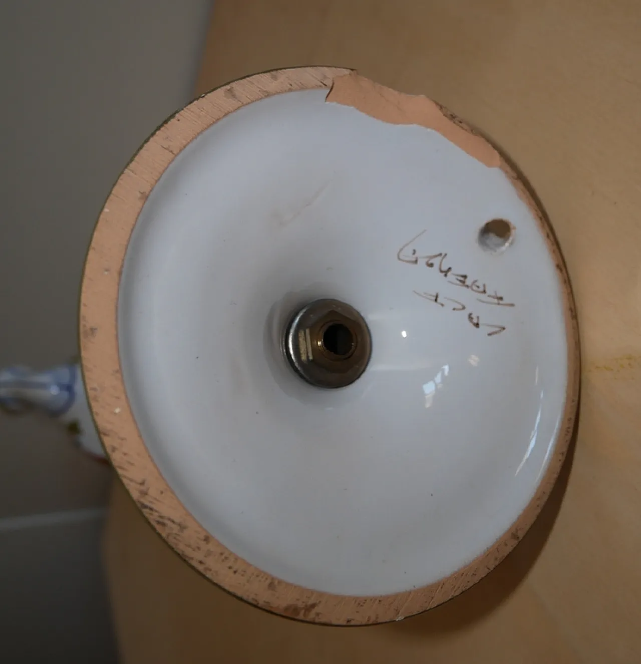 Woil lamp by Cacf Faenza ceramic, 50s 2