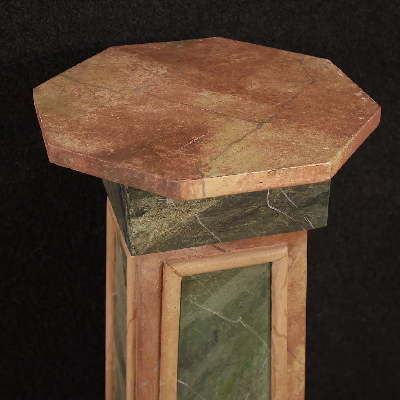 Coppia di colonne italiane laccate del XX secolo 4