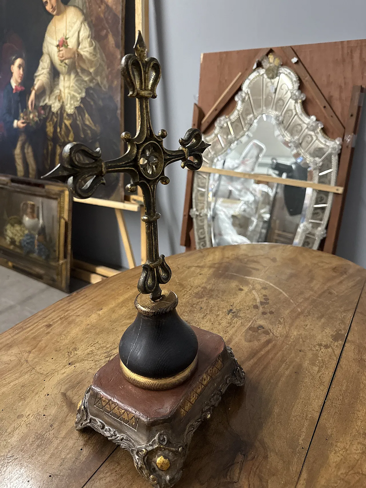 Croce neogotica in Bronzo, '800 8