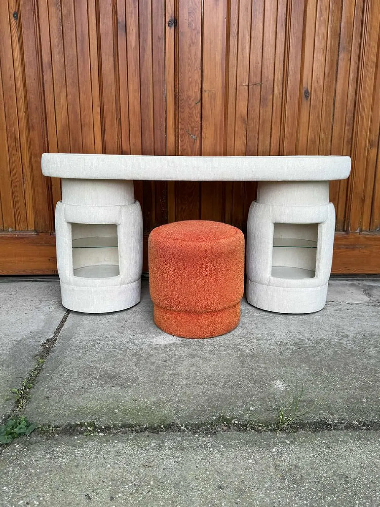 Pair of dessing table with chair by Kecskemét Furniture, 1970s 4