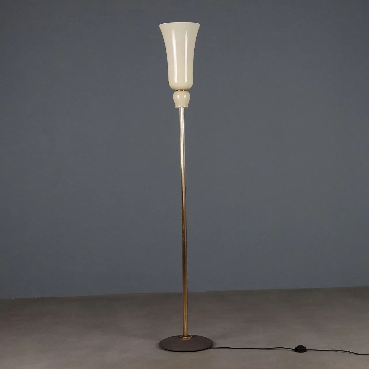 Lampada Venini in metallo e vetro, anni '30 5