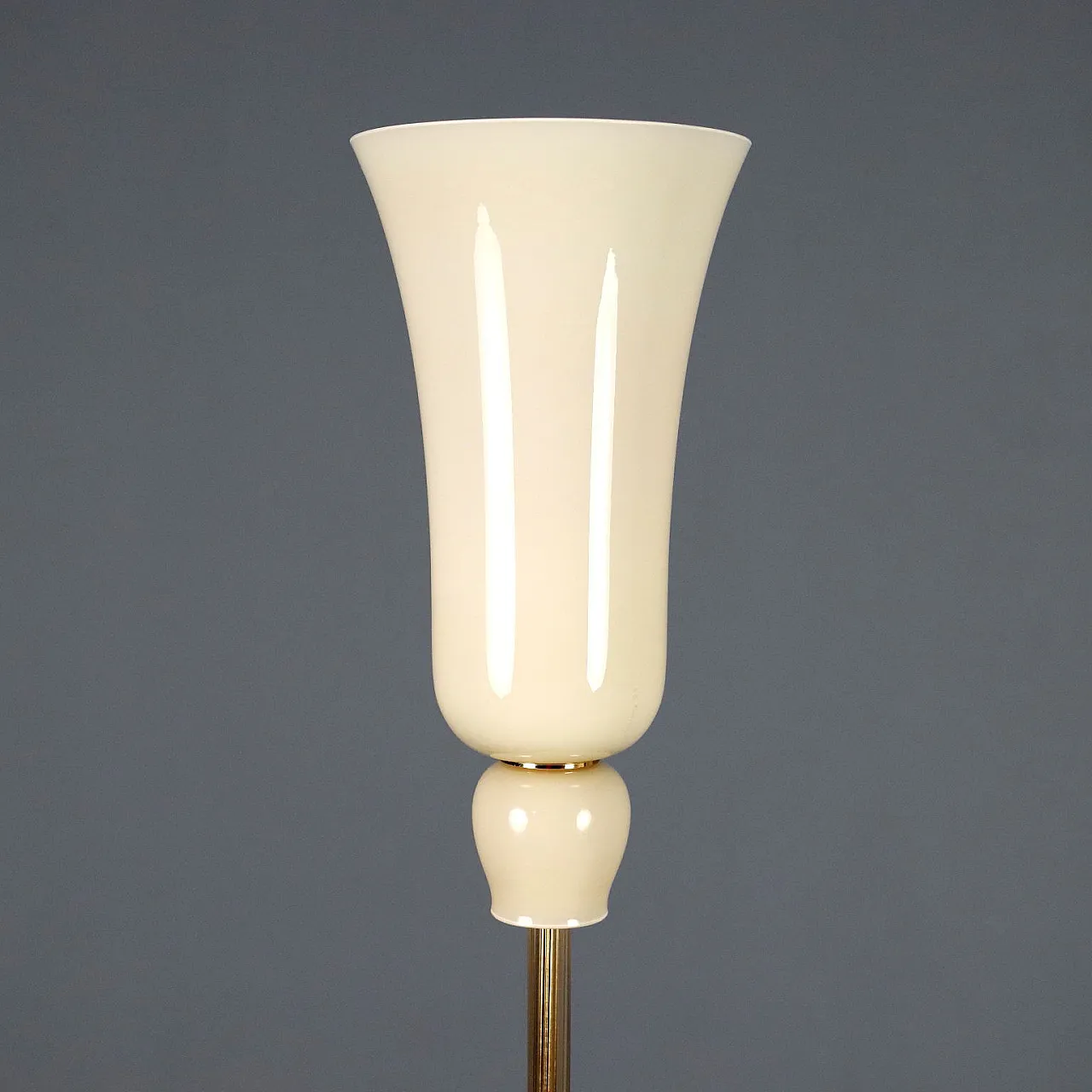 Lampada Venini in metallo e vetro, anni '30 6