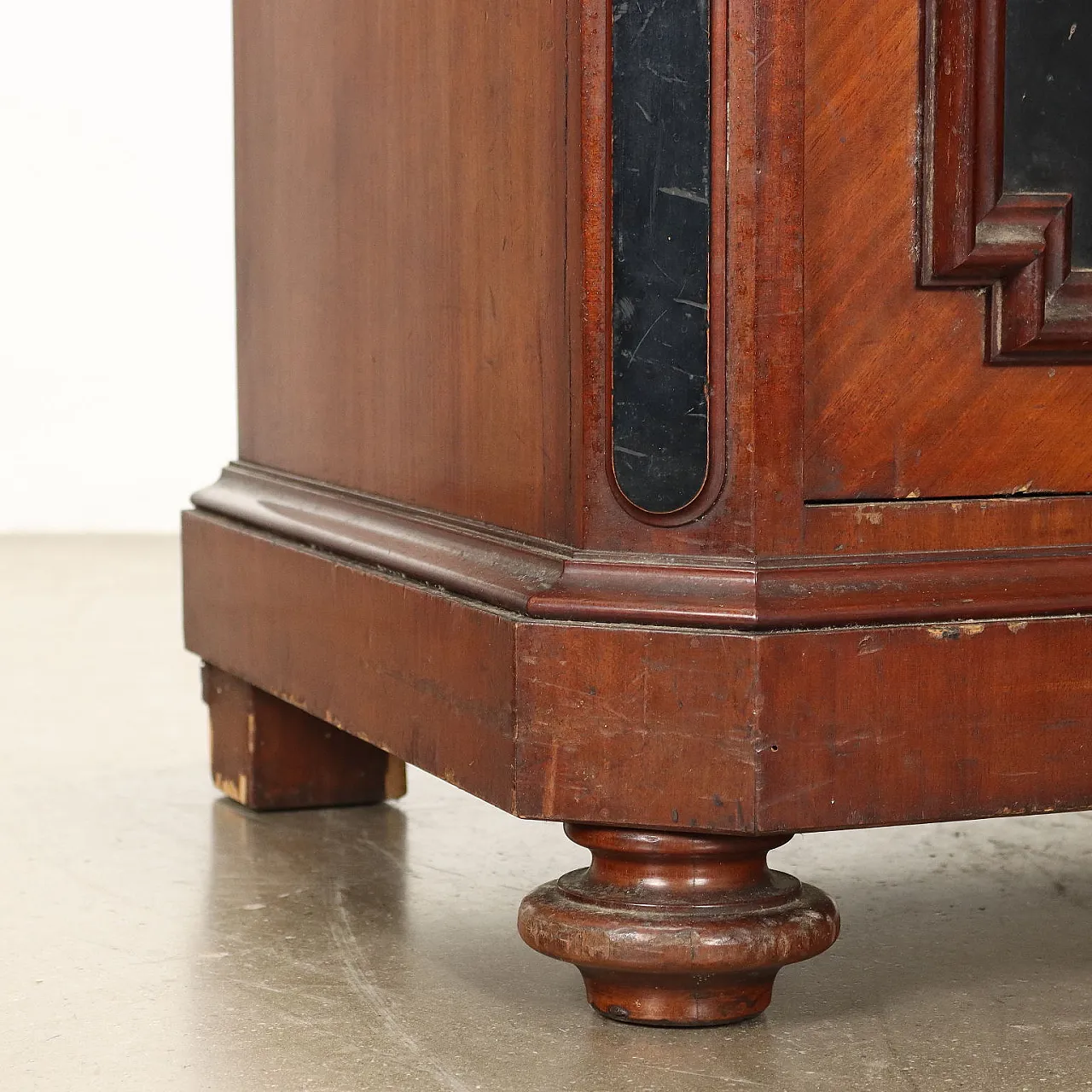 Credenza umbertina in mogano e pioppo, '800 8