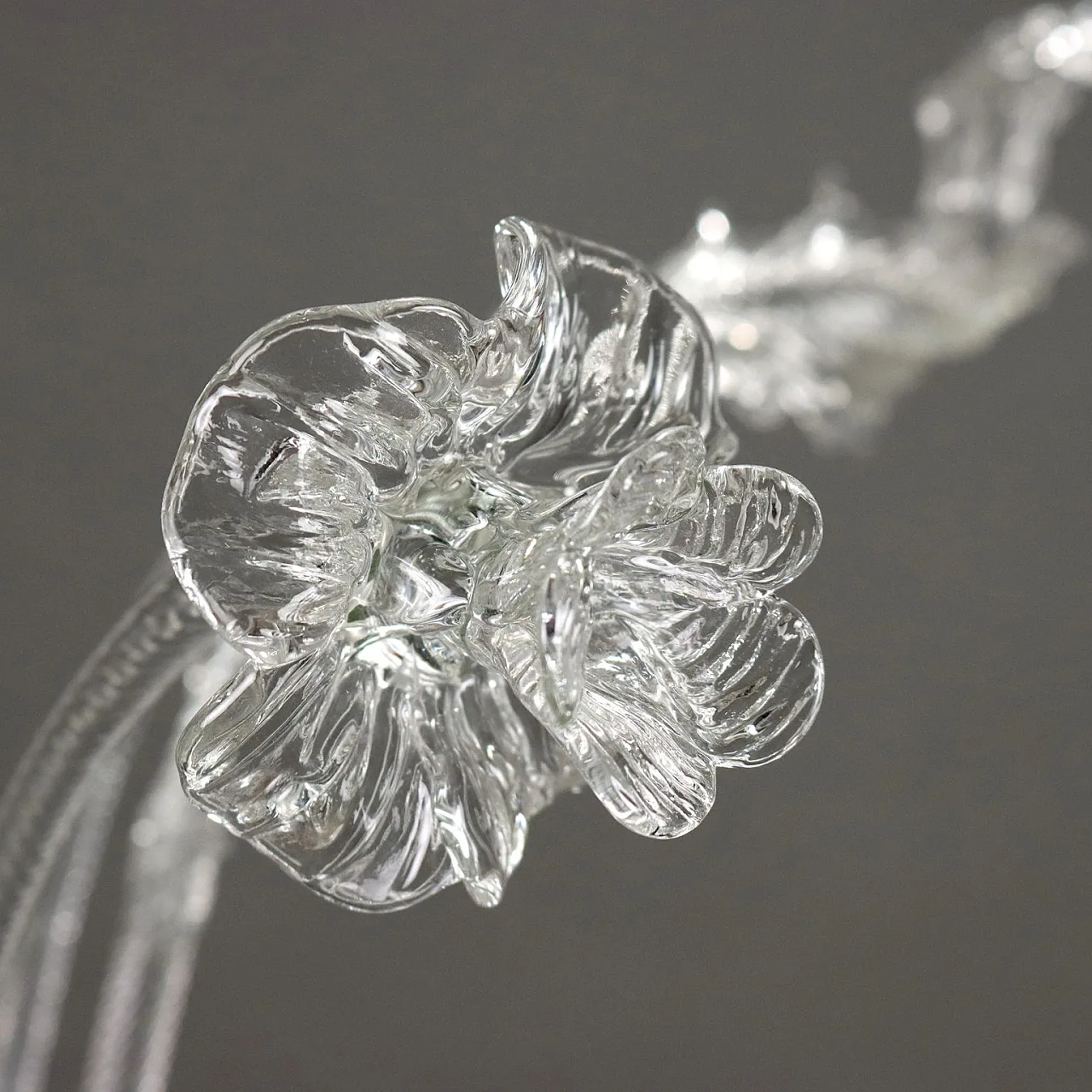 Lampadario Veneziano in vetro soffiato con decorazioni, '900 6