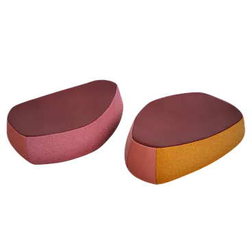 Coppia di pouf Fjord di Patricia Urquiola per Moroso, anni 2000