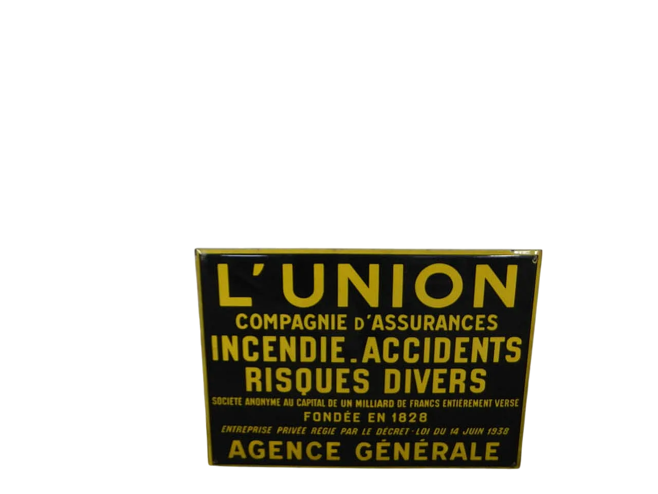 Targa Union Compagnie Assicurance, Francia ,1930 12