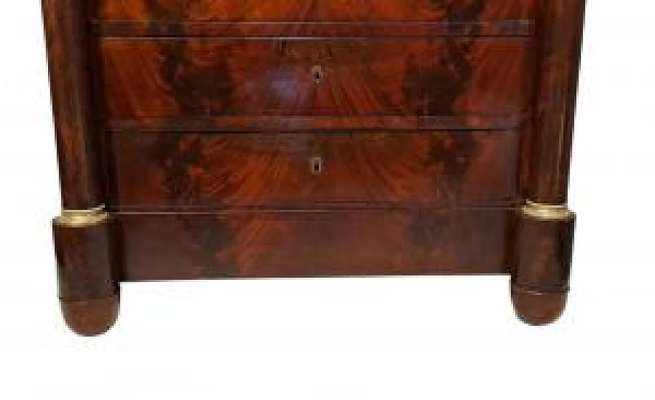 Desk with mahogany and bronze flap, 19th century 5