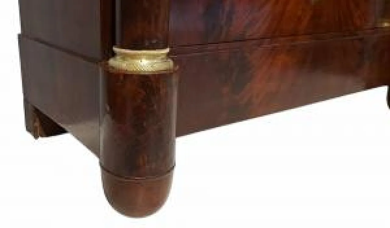 Desk with mahogany and bronze flap, 19th century 6