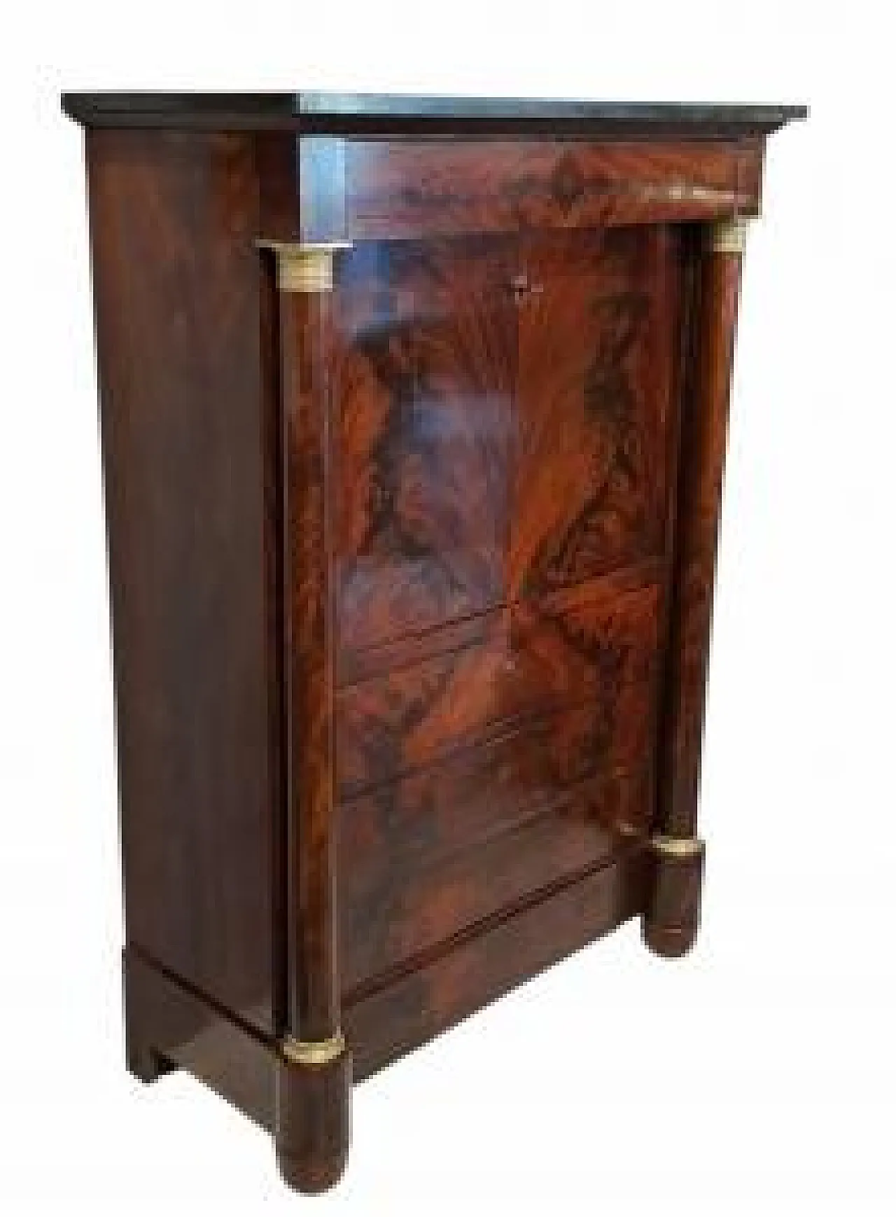 Desk with mahogany and bronze flap, 19th century 7