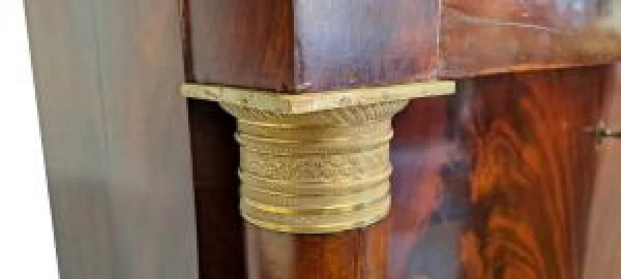 Desk with mahogany and bronze flap, 19th century 8