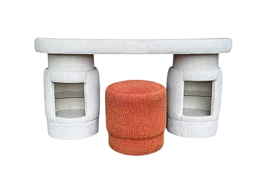 Coppia di tavolini con sedia di Kecskemét Furniture, 1970s