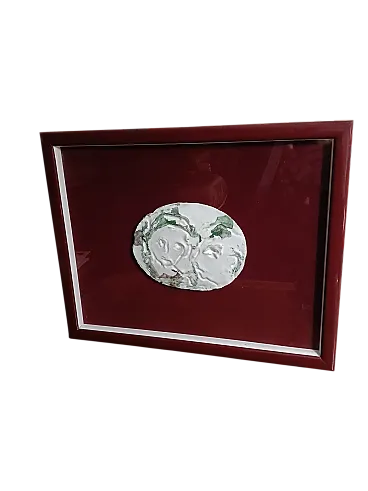 Ernesto Treccani forms ceramic with frame, late 20th century