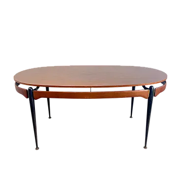 Oval table or desk by Silvio Cavatorta, 1960s