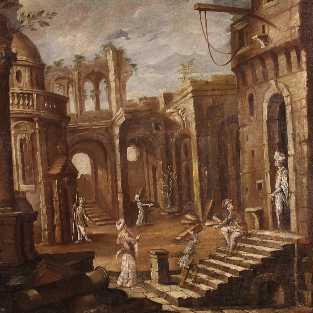 Italian painting architectural whim, 18th century 3
