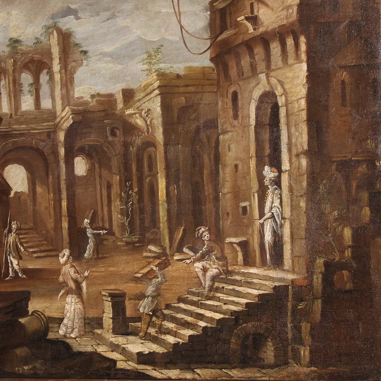 Italian painting architectural whim, 18th century 6