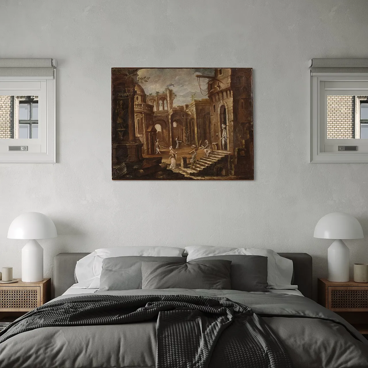 Italian painting architectural whim, 18th century 8