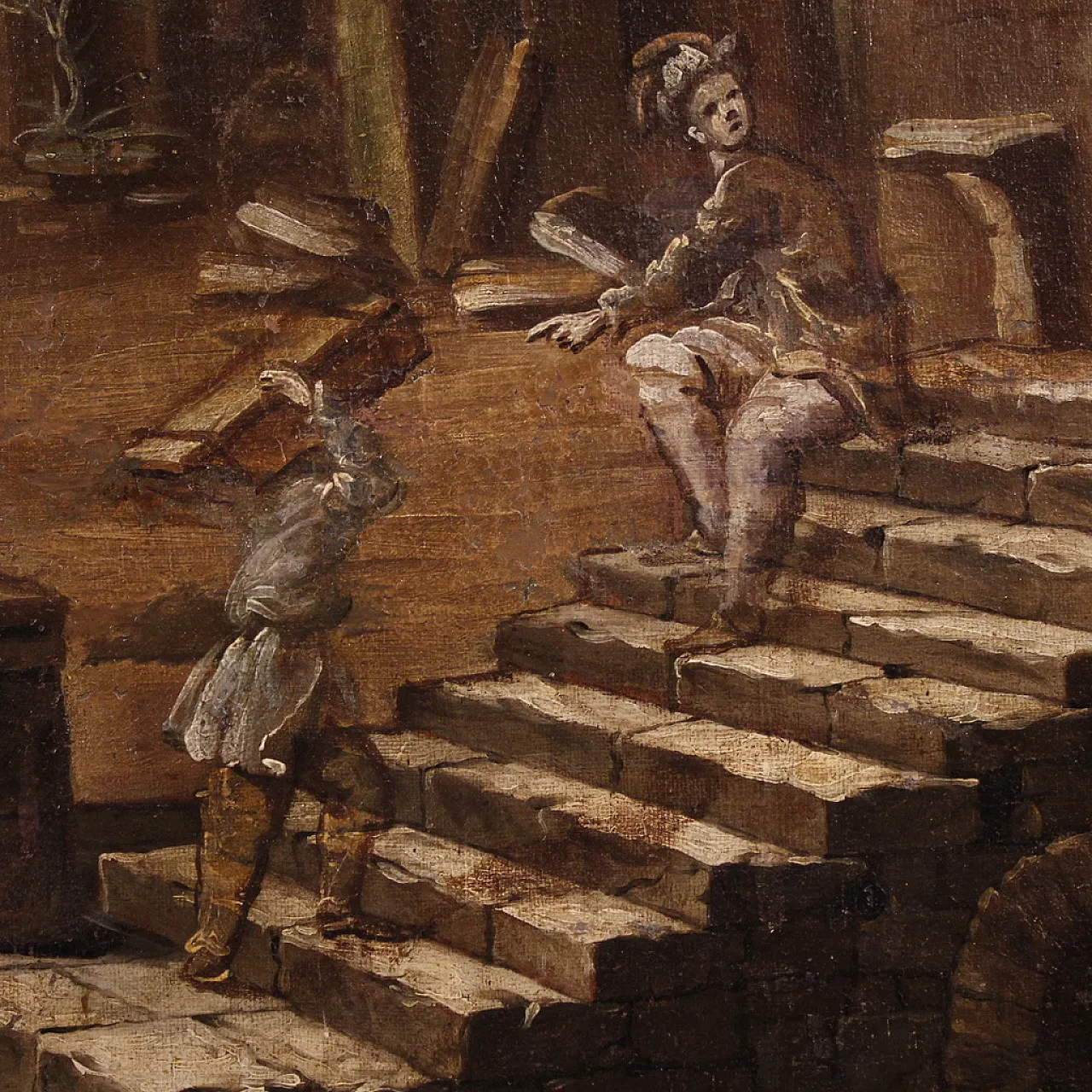 Italian painting architectural whim, 18th century 12