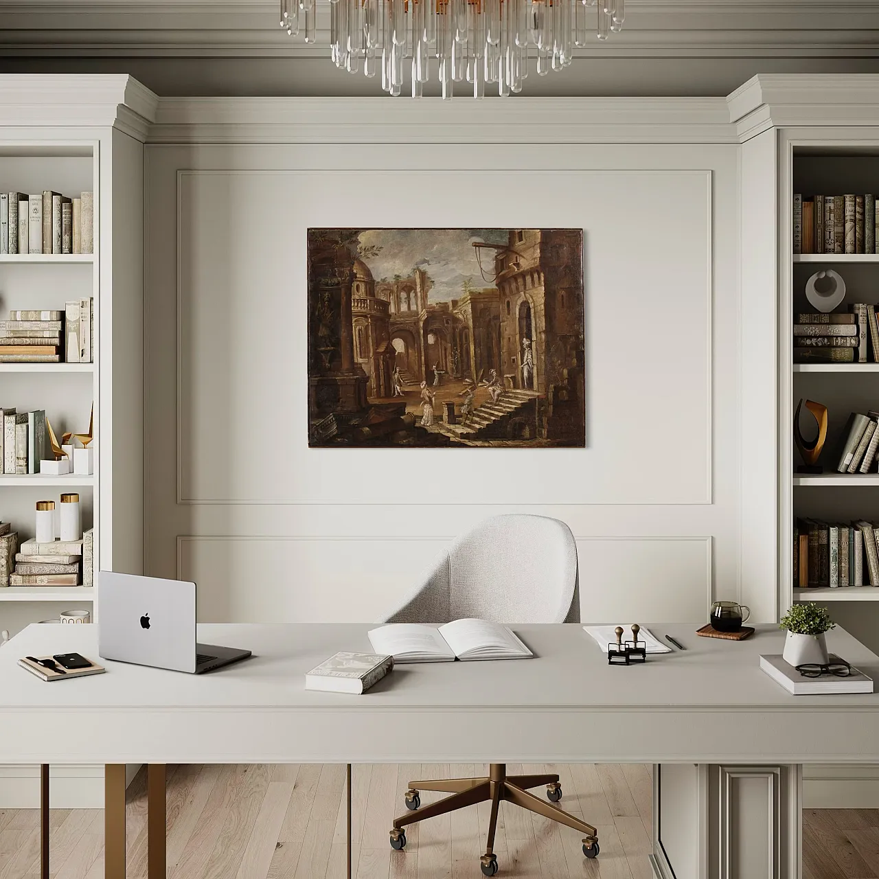 Italian painting architectural whim, 18th century 13