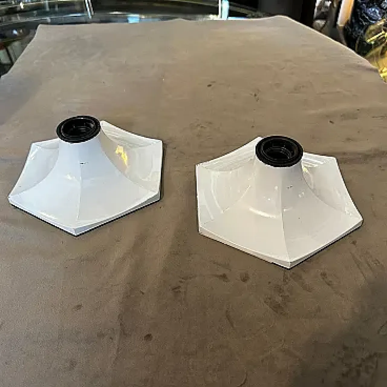 Coppia di applique in metallo verniciato Cloe 508 di Fosnova, anni '70 19